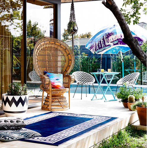 Bohemian Chic: Decoração De Área Externa