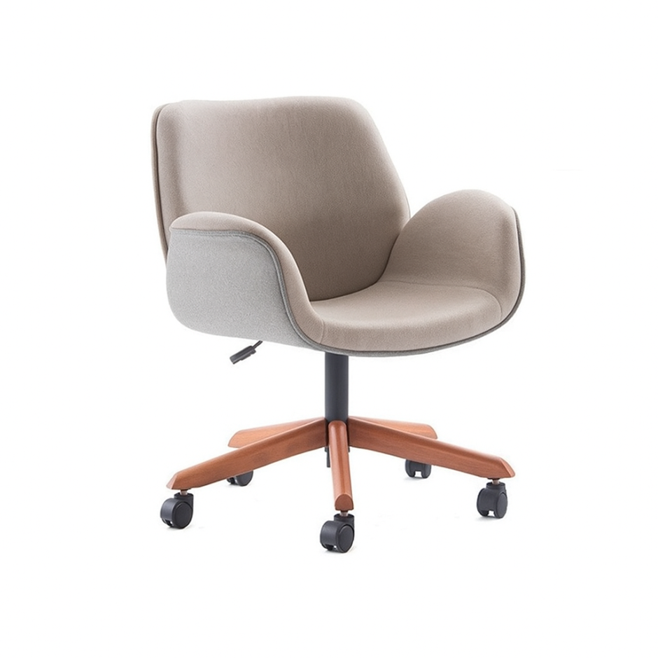 Cadeira de Escritório Bloom Madeira Rodízio (Sob Encomenda)