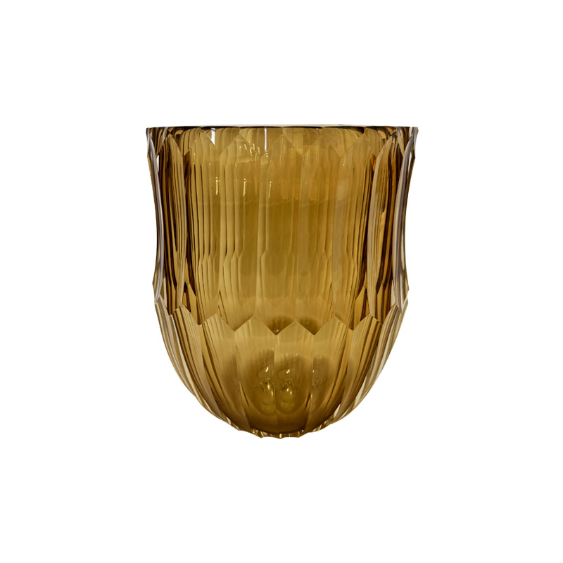 Vaso Murano Lapidado Marrom 28651