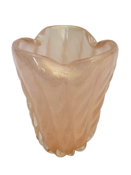 Vaso Murano Pérola Com Ouro M 26482 - Imagem 2