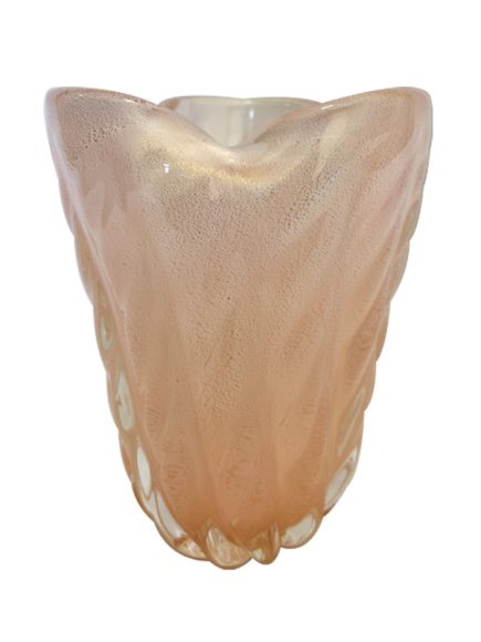 Vaso Murano Pérola Com Ouro M 26482 - Imagem 1