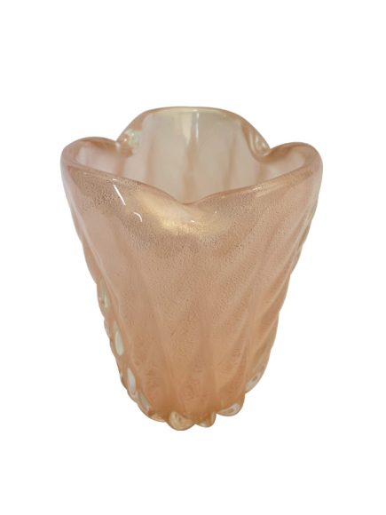 Vaso Murano Pérola Com Ouro P 26482 - Imagem 2