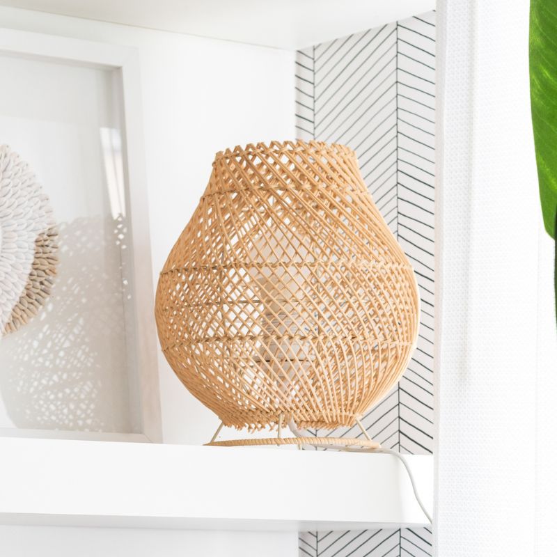 Luminária De Mesa Rattan