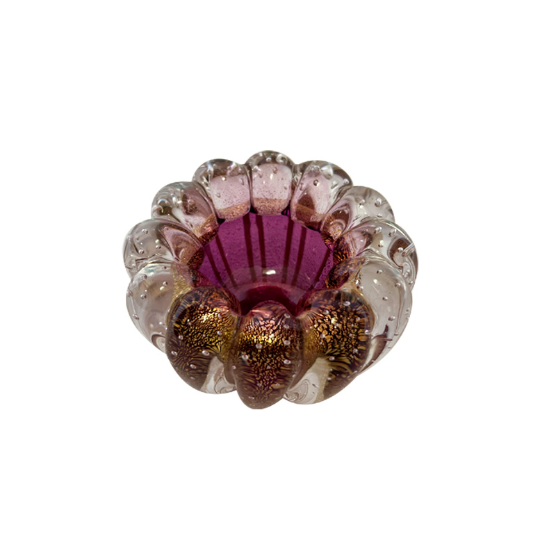 Centro Murano Ametista Com Ouro M386