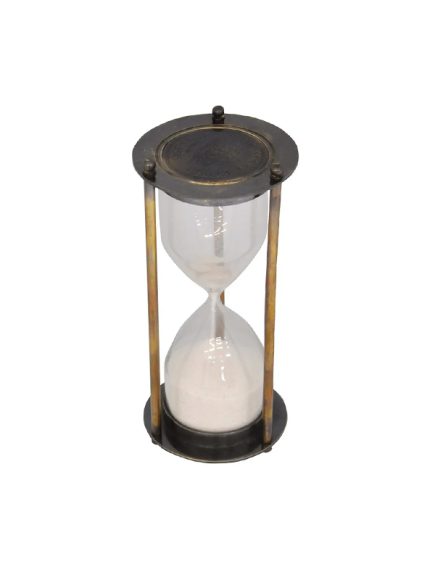 Ampulheta Decorativa Em Vidro E Metal - Image 2