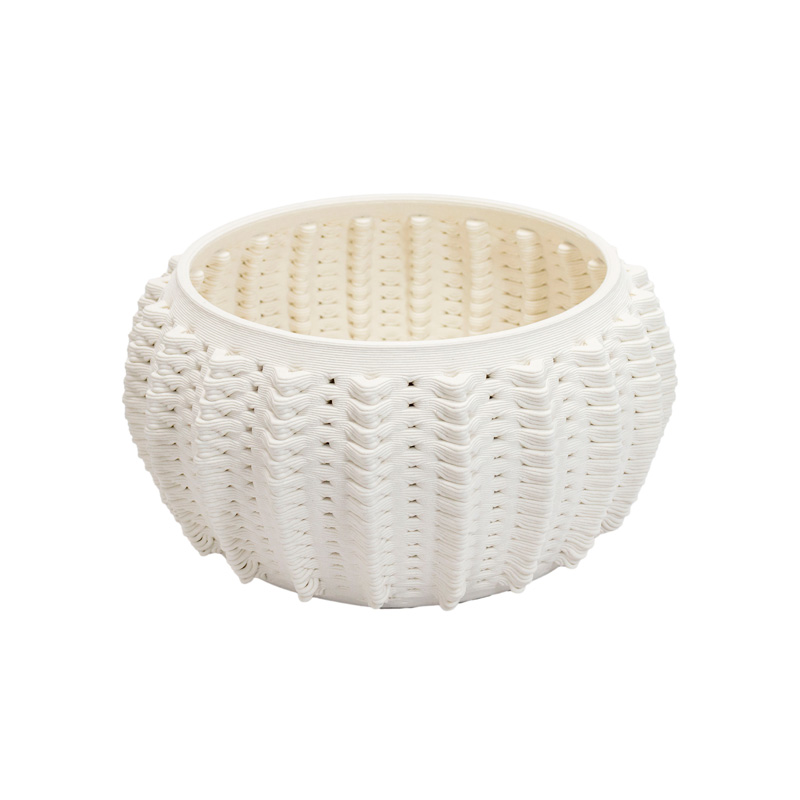 Vaso Porcelana Branco Texturizado M