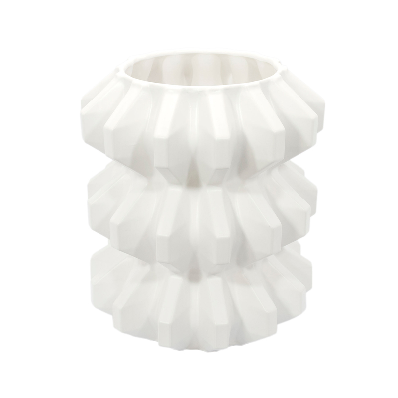 Vaso Cerâmica 3D Branco Vaso Cerâmica 3D Branco