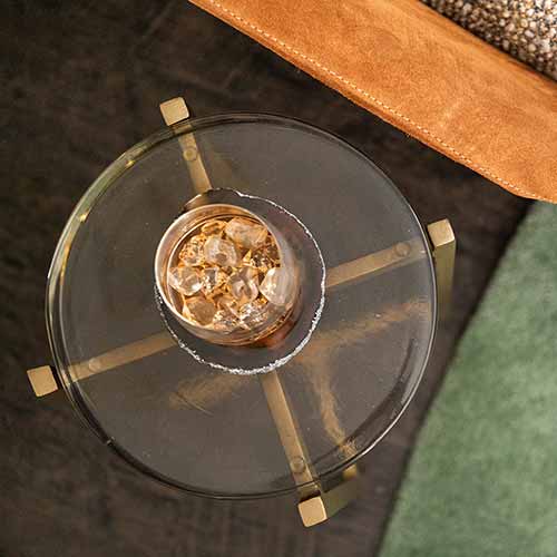 Mesa Lateral Vidro Pronta Entrega