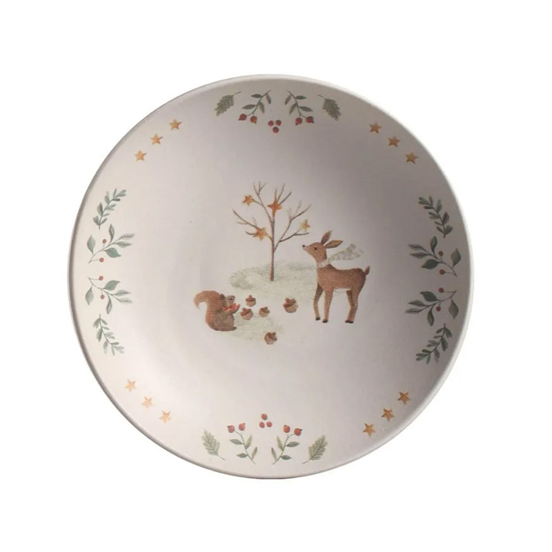 Prato Fundo Cerâmica Natal Christmas Card