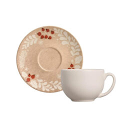 Xícara De Chá Com Pires Cerâmica Natal