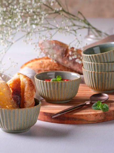 Ramequim Cerâmica Linhas Verde Granite 170ml - Image 2