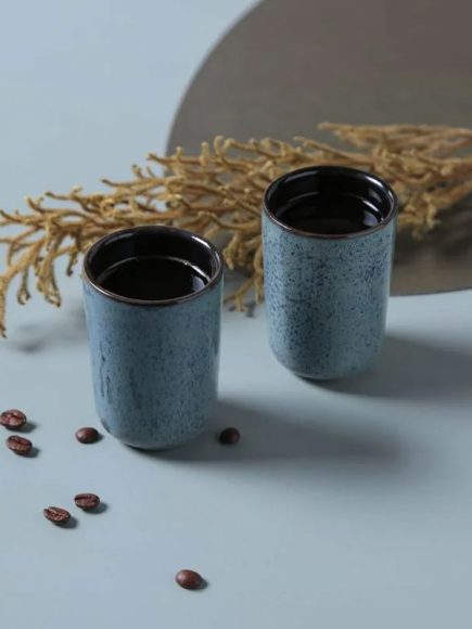 Copo Cerâmica Azul Titanium 220ml - Imagem 3