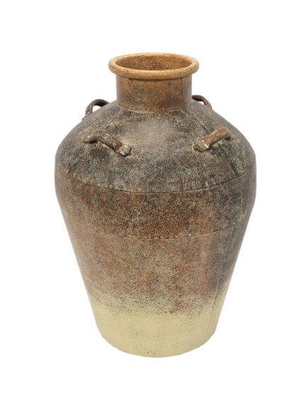 Vaso de Metal Rústico Terracota
