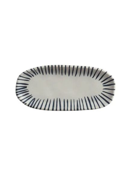 Mini Travessa Orgânica Cerâmica Elemento Azul 16,5x8cm - Imagem 2