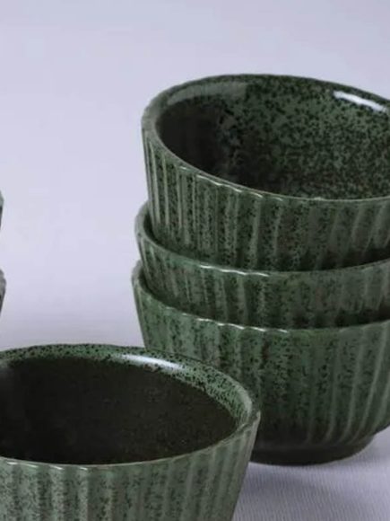 Ramequim Cerâmica Linhas Verde Greenery 170ml - Image 3