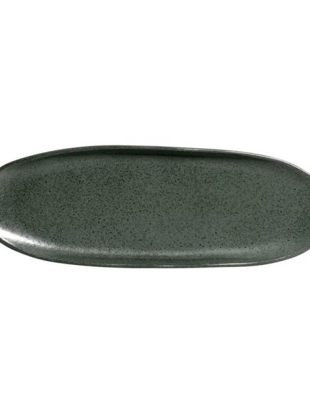 Travessa Orgânica Cerâmica Verde Greenery 36x13cm - Image 3