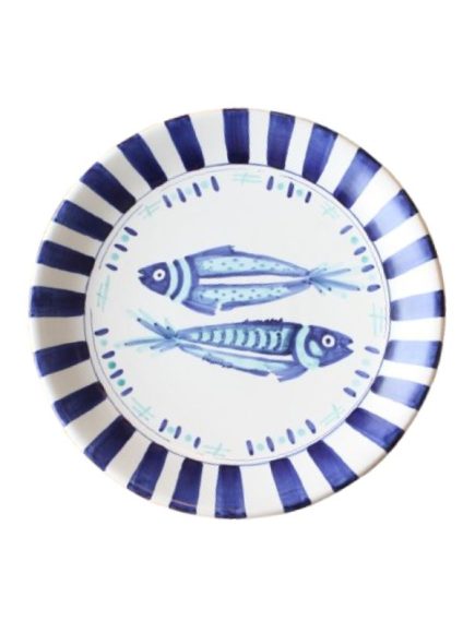 Prato Decorativo Peixe Listras