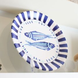 Prato Decorativo Peixe Listras