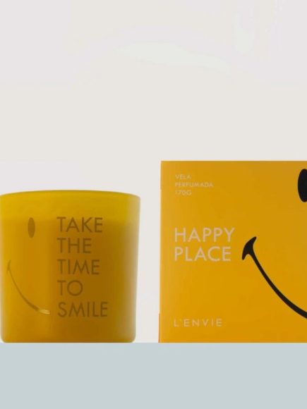 Vela Perfumada Happy Place Smiley