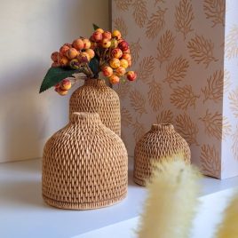 Mini Vaso Texturizado Cor Telha