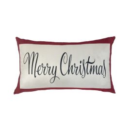 Almofada Veludo Vermelho Merry Christmas