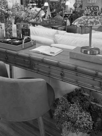 Escrivaninha Kava Bambu Faux (Pronta-Entrega) - VENDIDO - Image 1