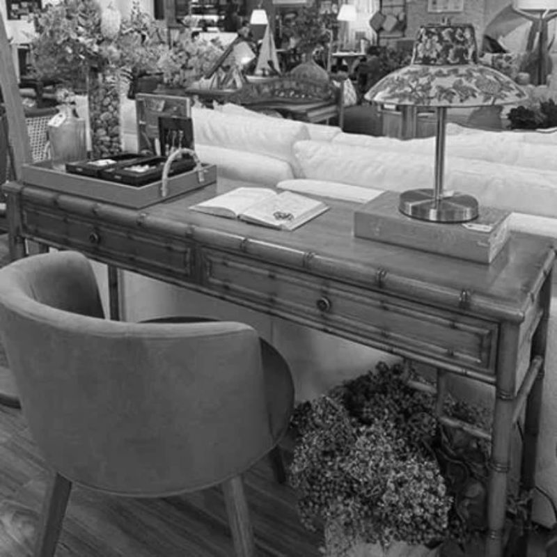 Escrivaninha Kava Bambu Faux (Pronta-Entrega) - VENDIDO