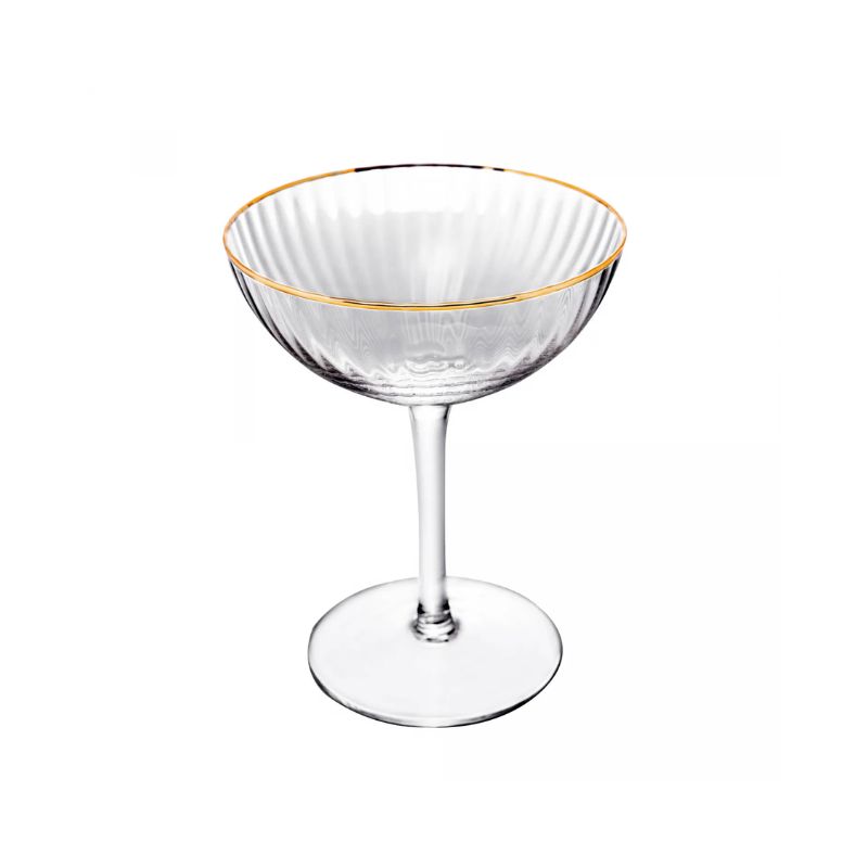 Taça Coupe Cristal Fio De Ouro Lines 250ml