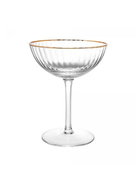 Taça Coupe Cristal Fio De Ouro Lines 250ml - Image 1